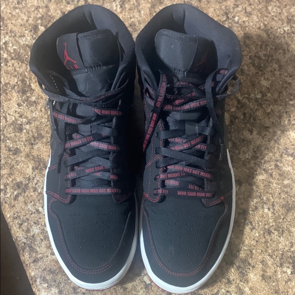 Jordan 1 mid come fly with me Black and Red Men's size 12 shoes